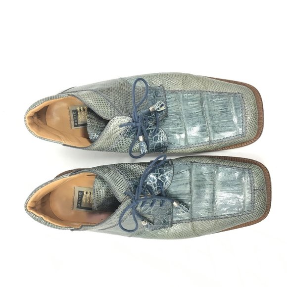 David Eden Ankle Boots Shoe Size 10 Blue Crocodile main image 5
